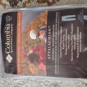 Columbia Appalachian Travel Outdoors Baby Blue Baselayer Pants Size S NWT B22#13